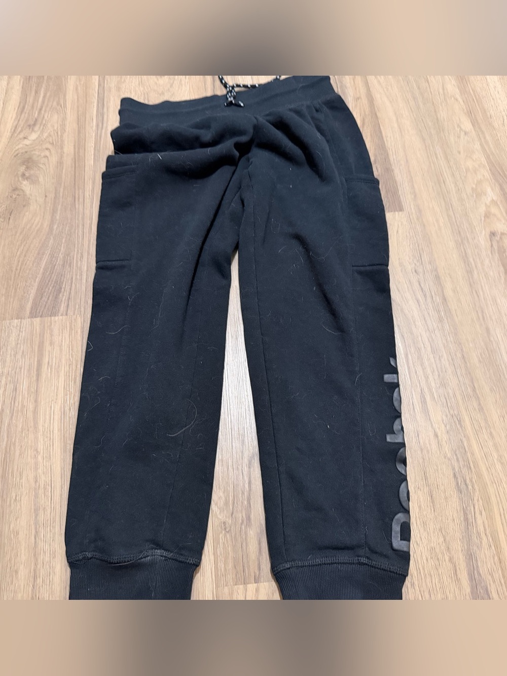 Reebok Black Logo Kids Jogger Sweatpants